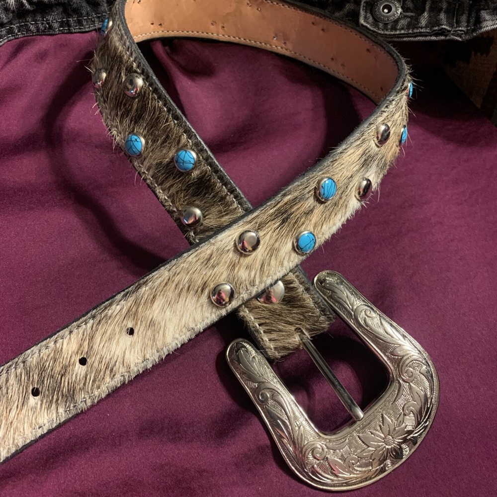 Kippys Hair on Hide Western Belt